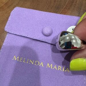 Melinda Maria Size 8 Silver Puff Ring New with Tags